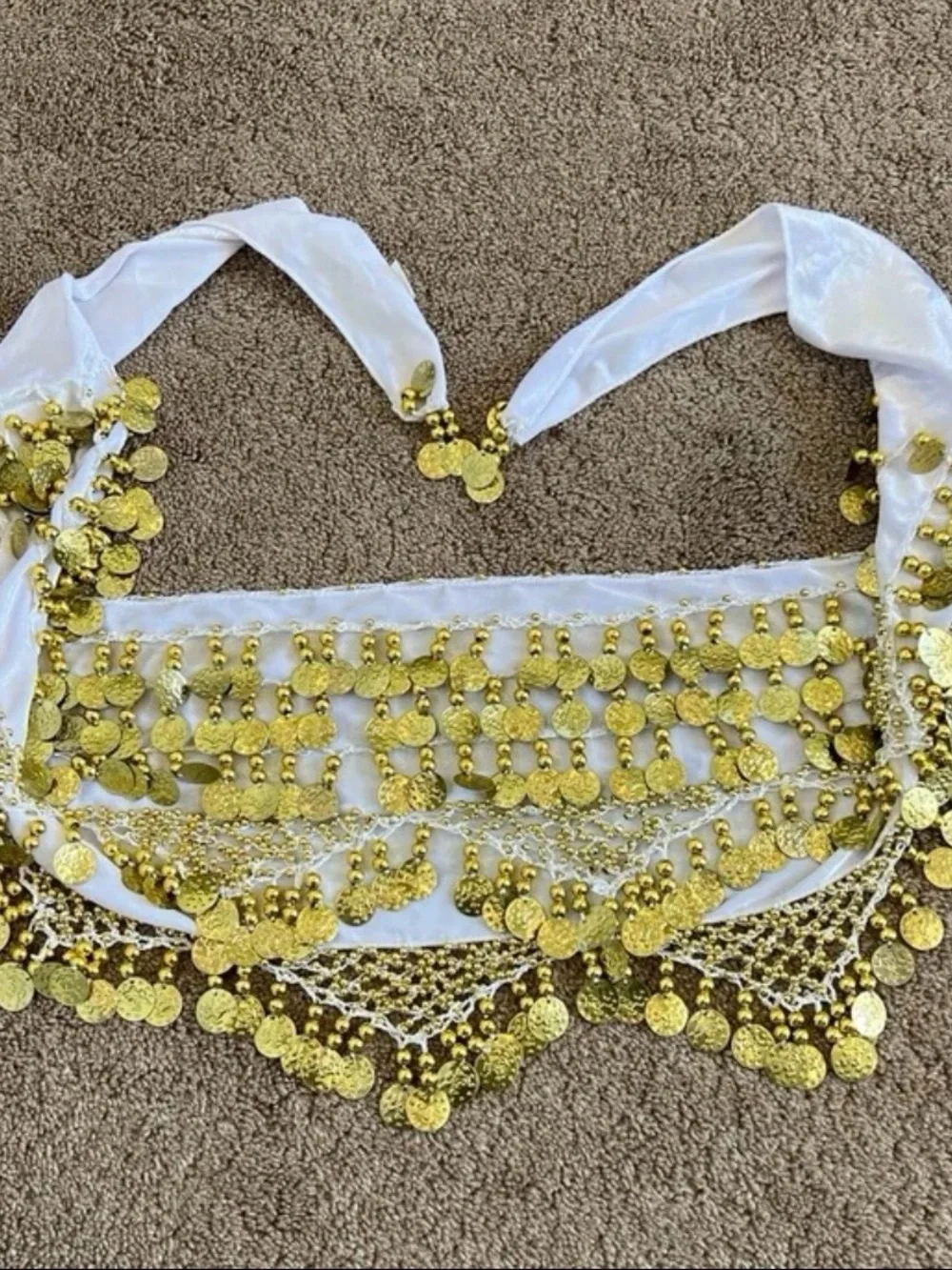 Women Belly Dance Hip Scarf with Coins Velvet Belly Dance Belt New